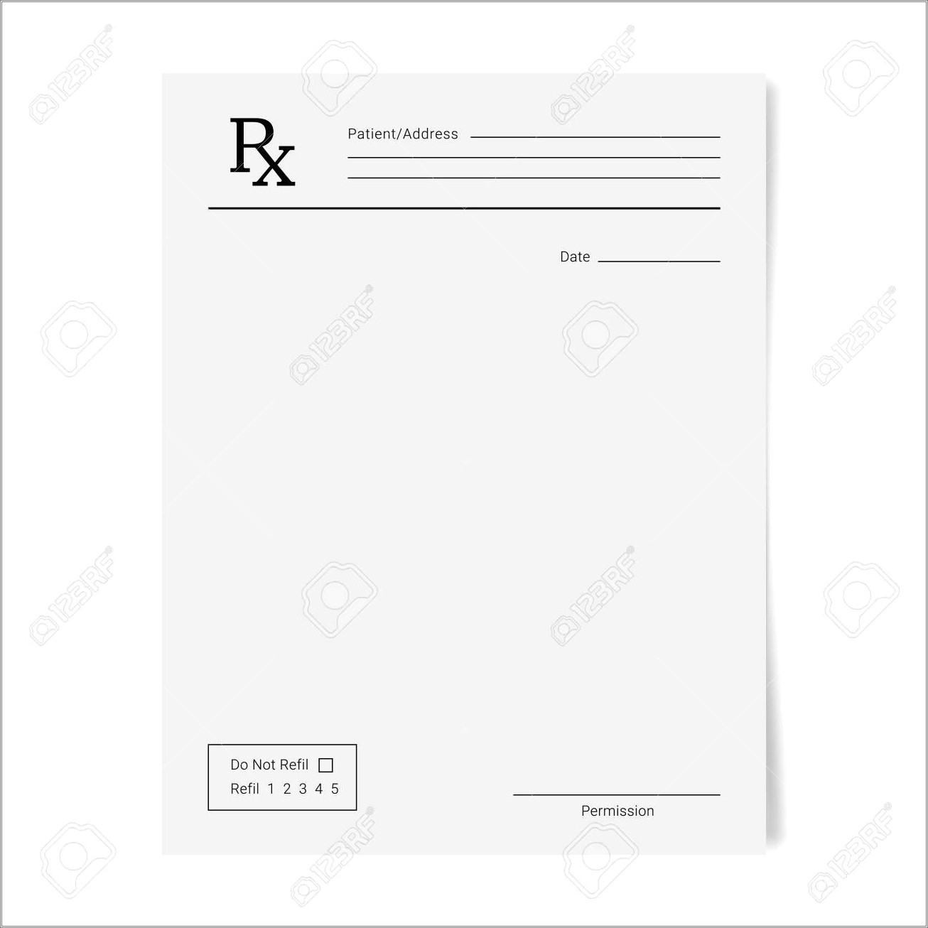 Free Prescription Blank Template Of The 1920s