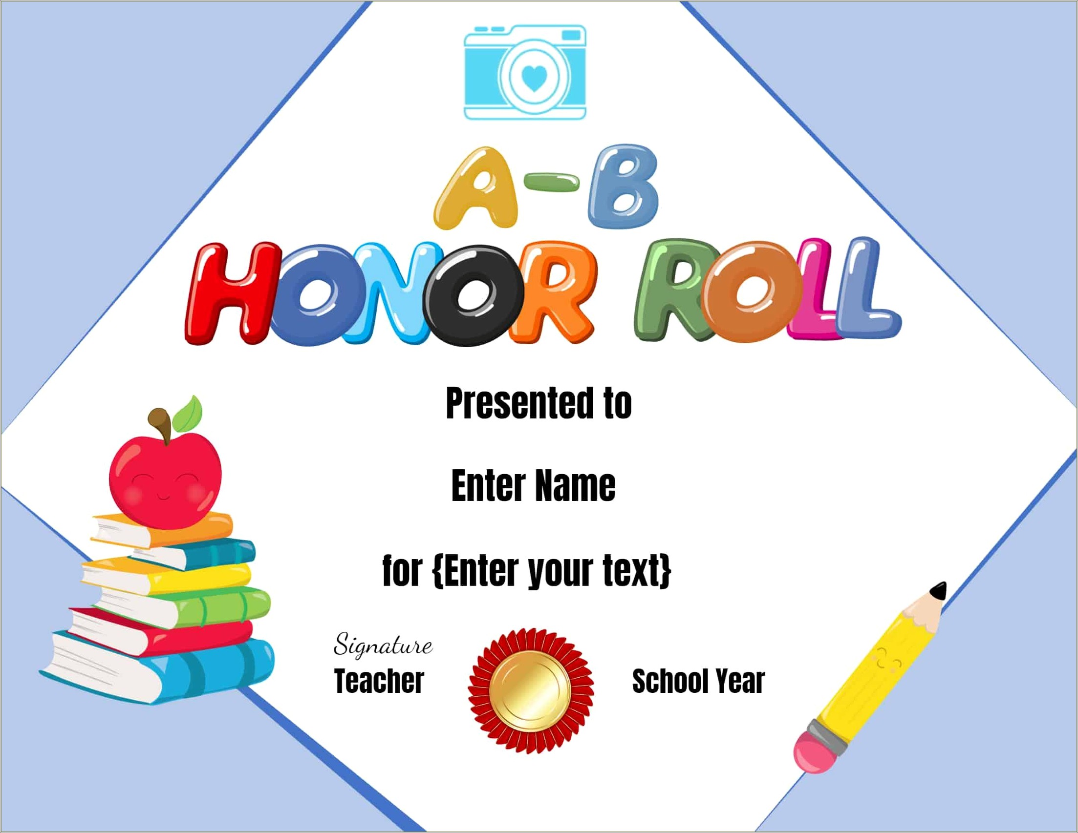 Free Principal's Honor Roll Certificate Template