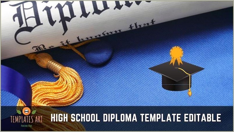 Free Print Template For High School Diploma
