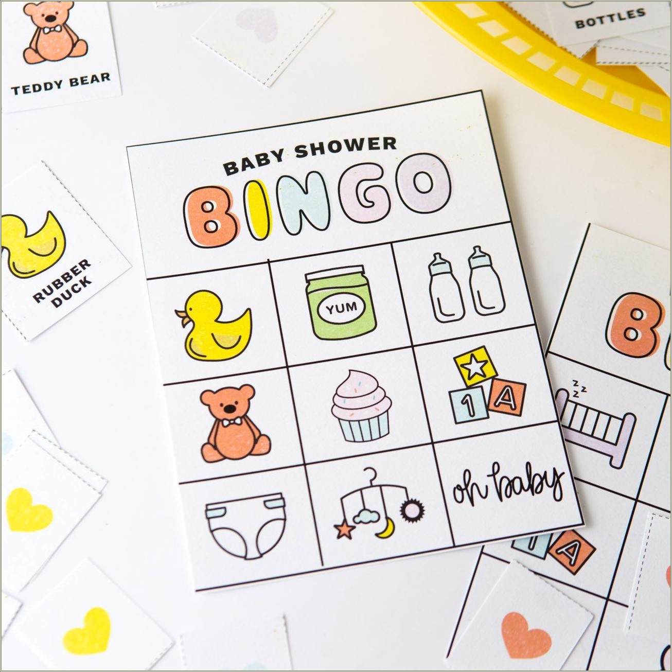 Free Printable Baby Bingo Template Blank