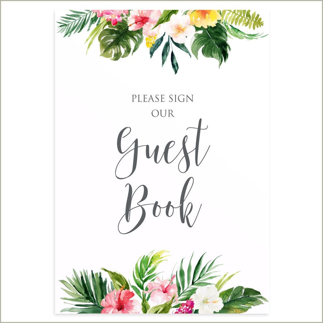 Free Printable Birthday Guest Book Sign Template