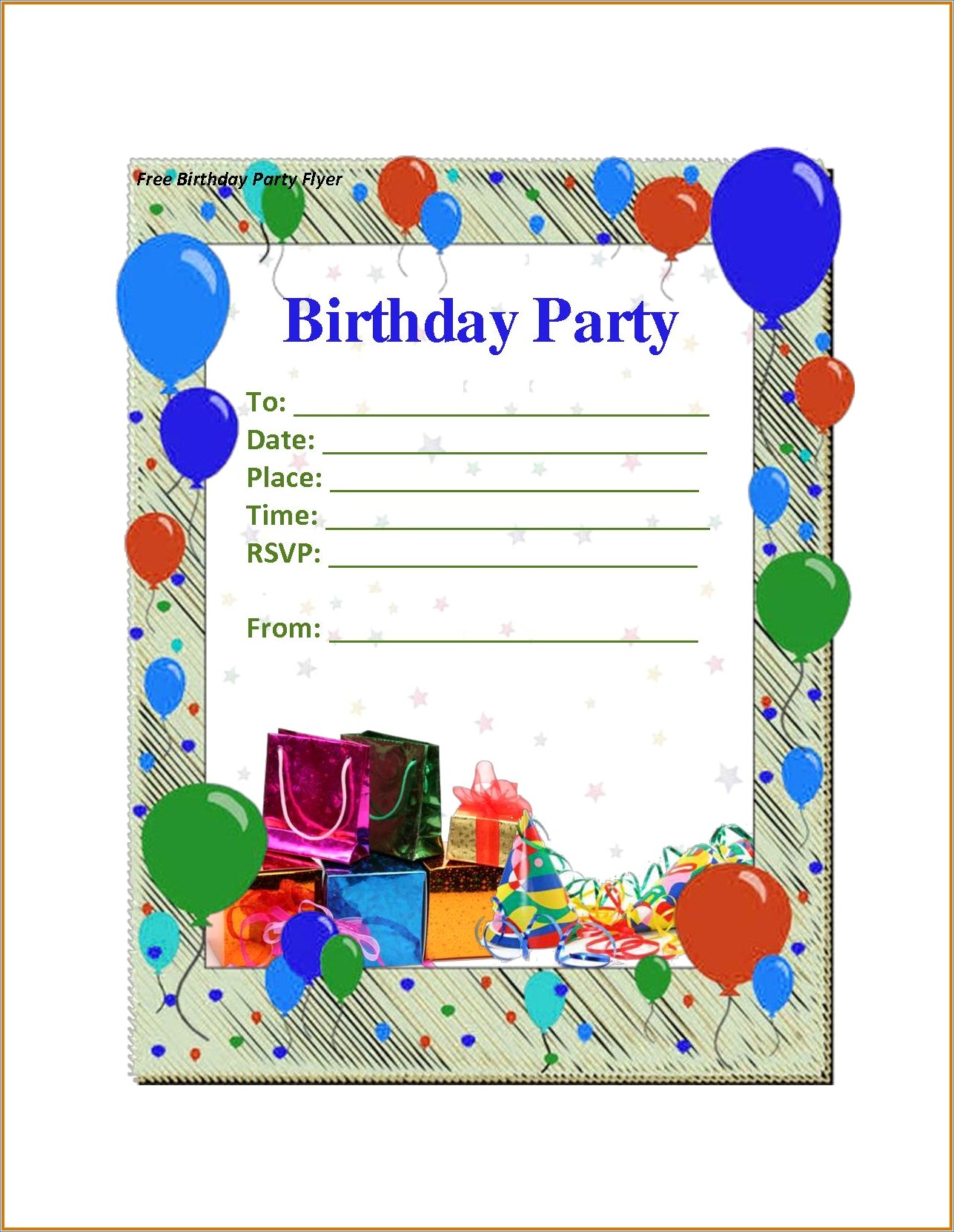 Free Printable Birthday Invitation Postcard Templates