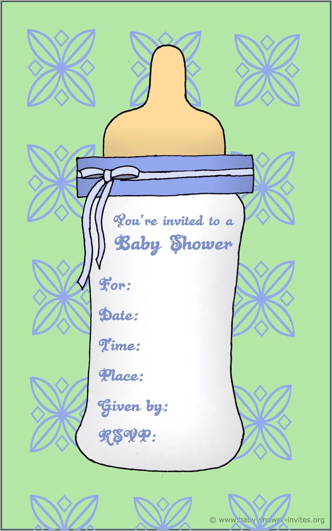 Free Printable Blank Baby Shower Invitations Templates