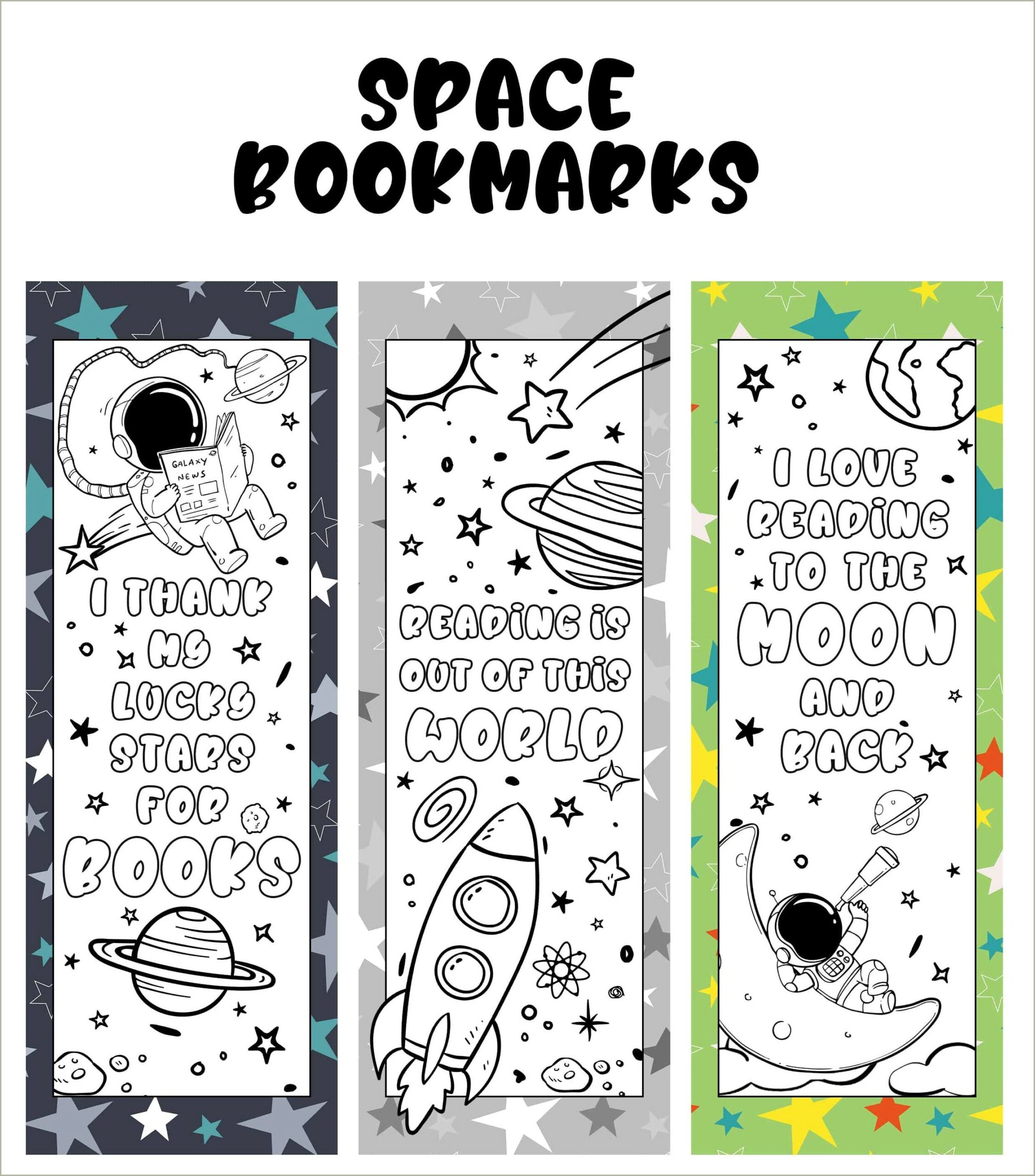 Free Printable Bookmark Templates For Guys To Color