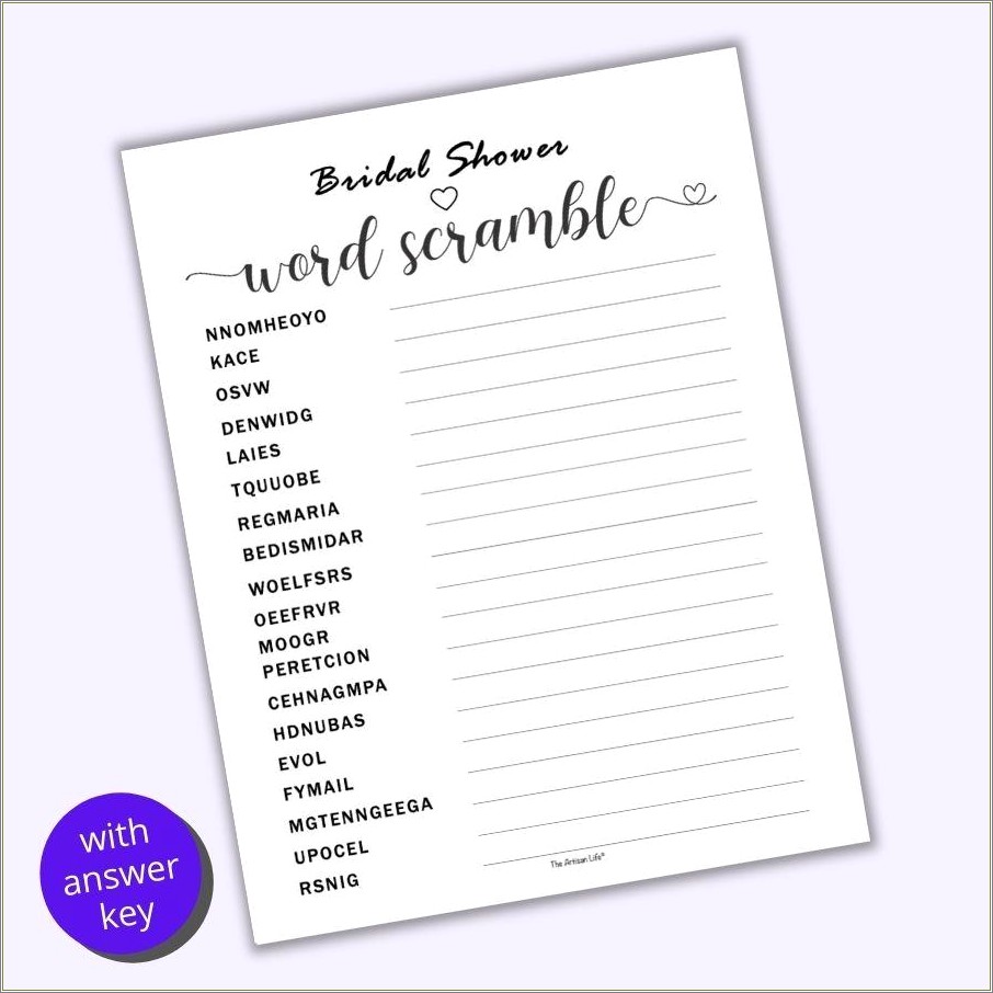 Free Printable Bridal Shower Templates For Word