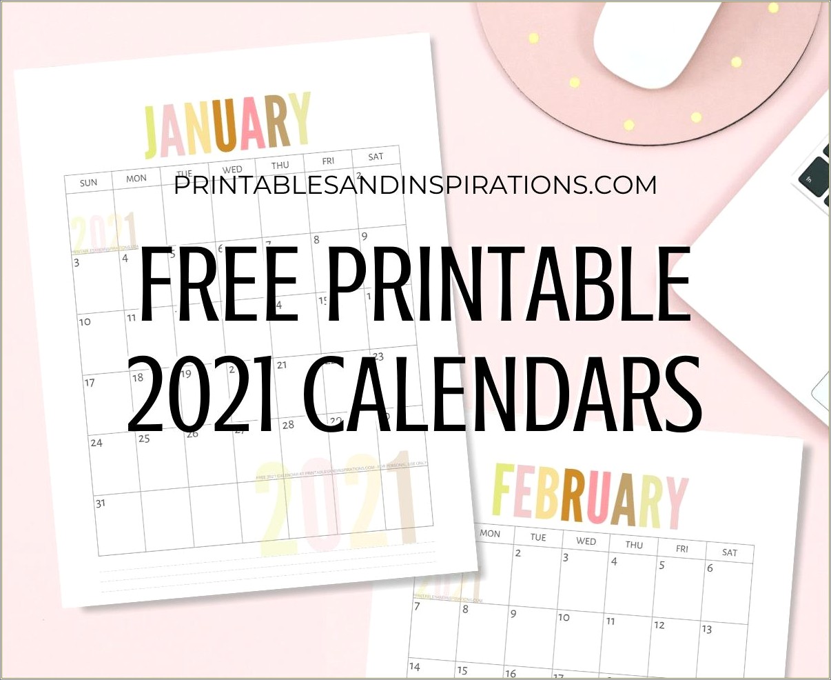 Free Printable Calendar Planner Template 2020