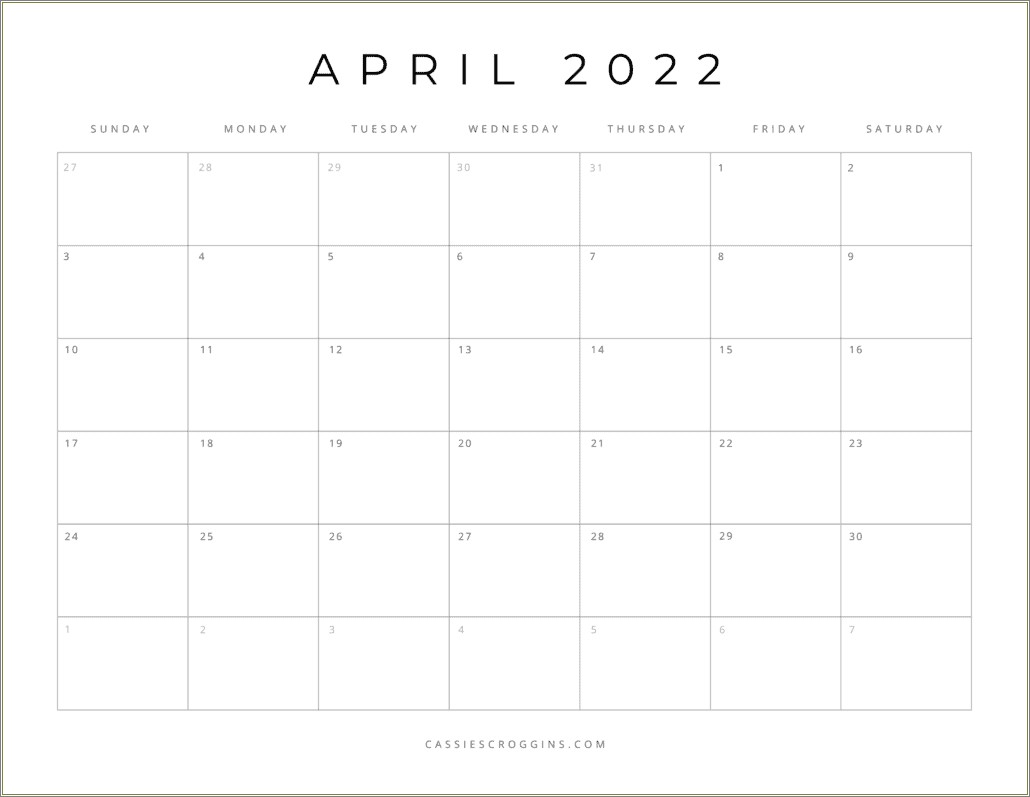 Free Printable Calendar Templates With Lines