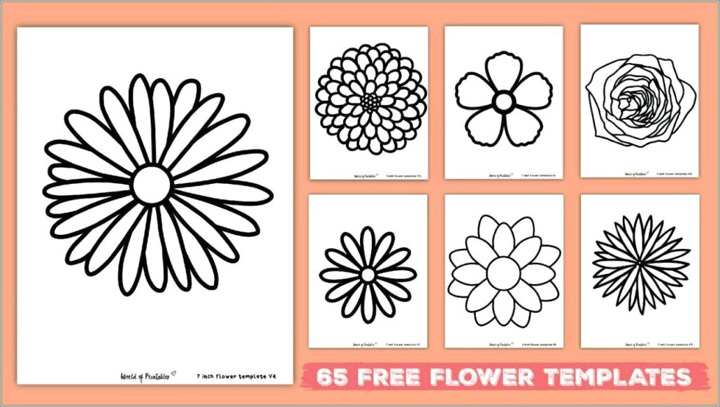 Free Printable Cardstock Paper Flowers Template