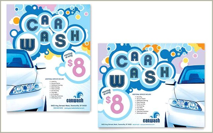 Free Printable Carwash Fundraiser Flyer Templates