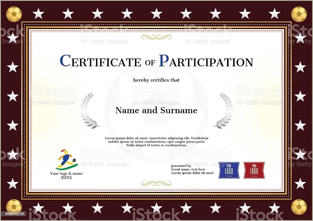 Free Printable Certificate Of Participation Templates No Name