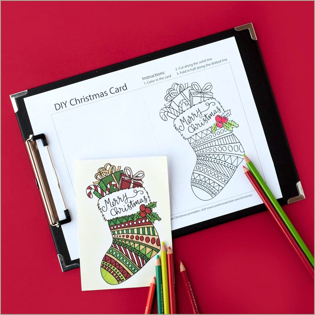 Free Printable Christmas Card Templates To Color