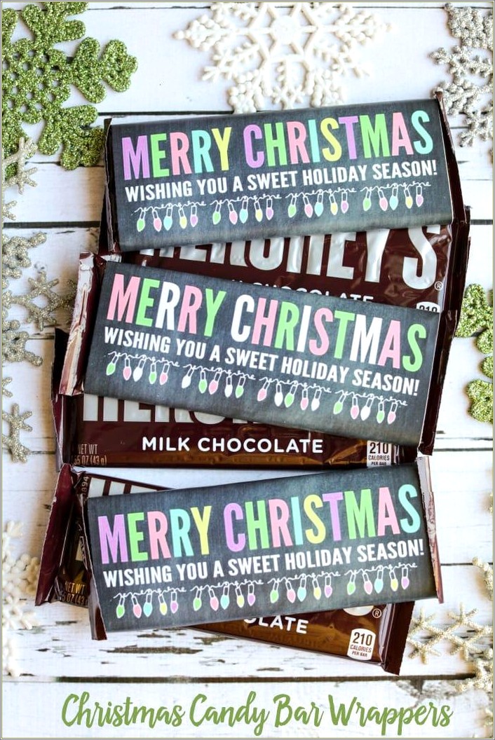 Free Printable Christmas Chocolate Bar Wrappers Templates
