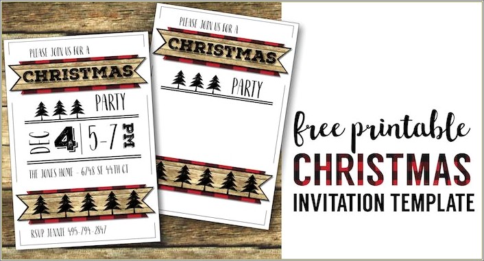 Free Printable Christmas Dinner Invitation Templates