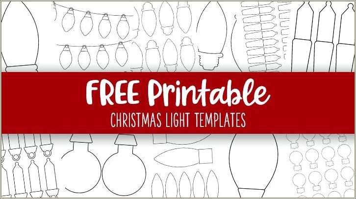 Free Printable Christmas Light Bulb Template To Color