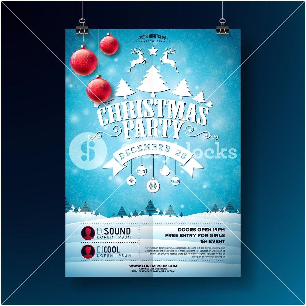 Free Printable Christmas Party Flyer Templates Bowling