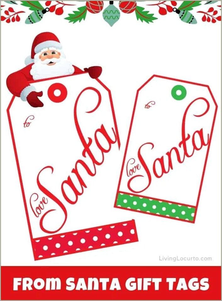 Free Printable Christmas Tags Templates From Santa
