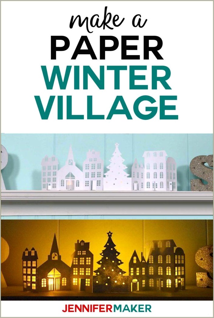 Free Printable Christmas Village Scene Template