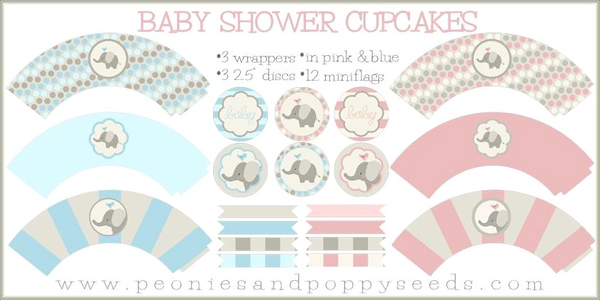 Free Printable Cupcake Topper Template For Baby Shower