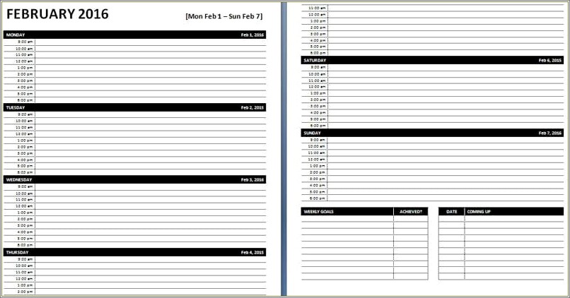 Free Printable Daily Planner Template 2015