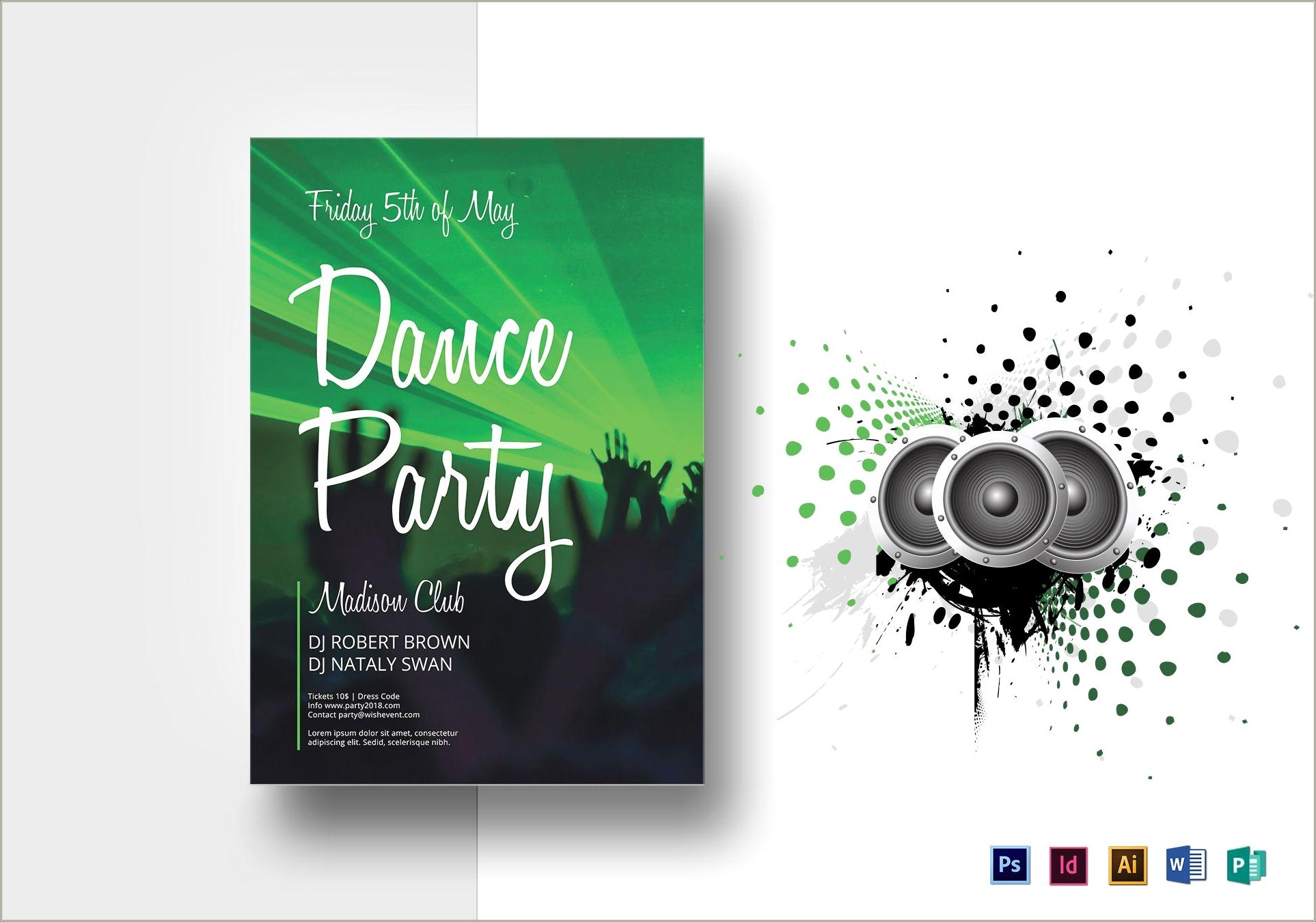 Free Printable Dance Party Flyer Template