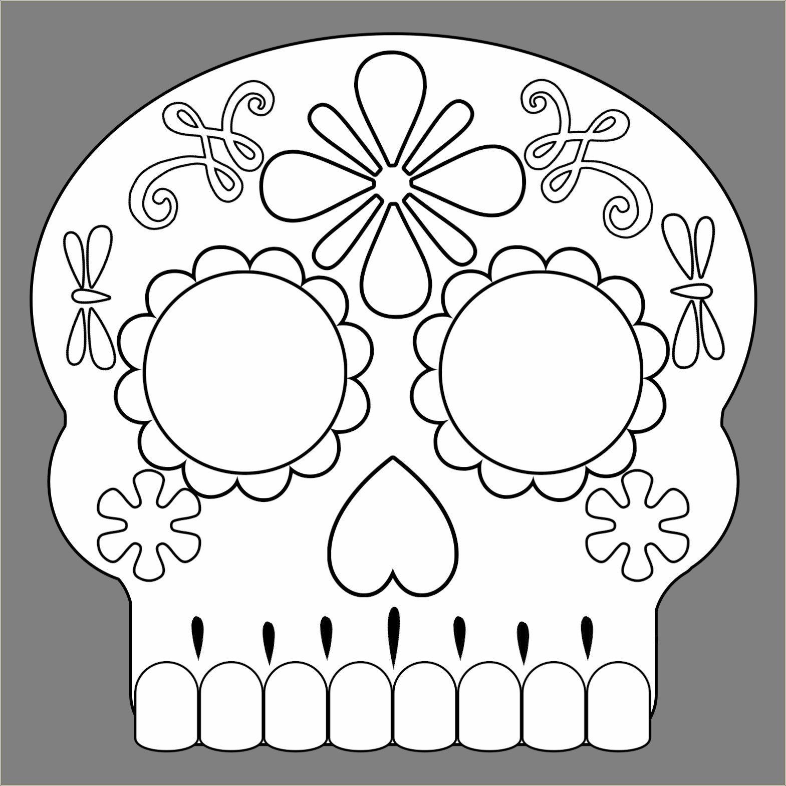 Free Printable Day Of The Dead Mask Template