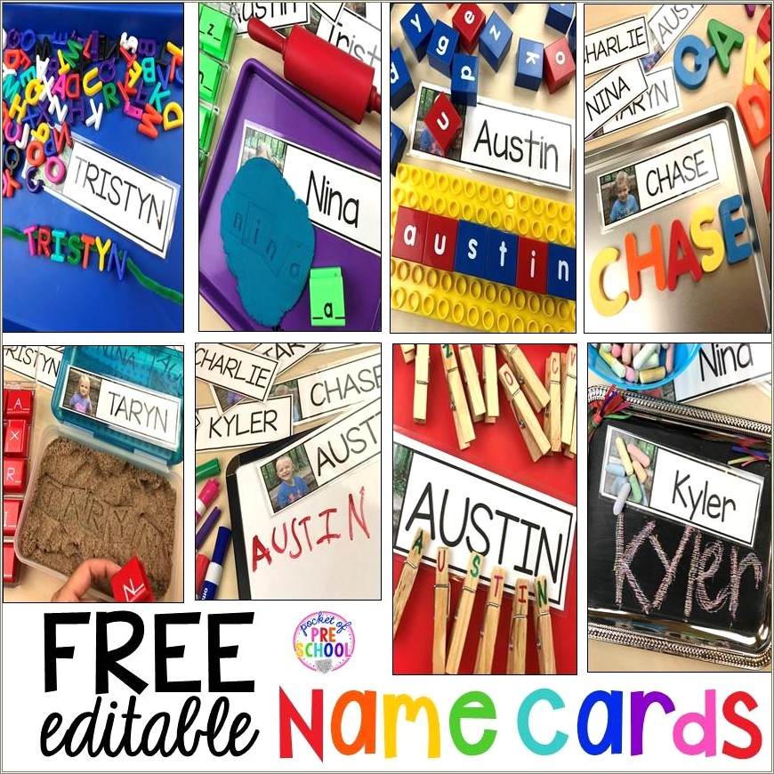 Free Printable Desk Name Plate Template For Children