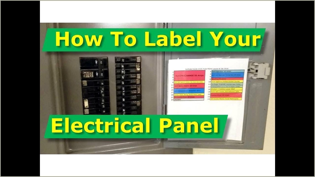 Free Printable Electrical Panel Schedule Template