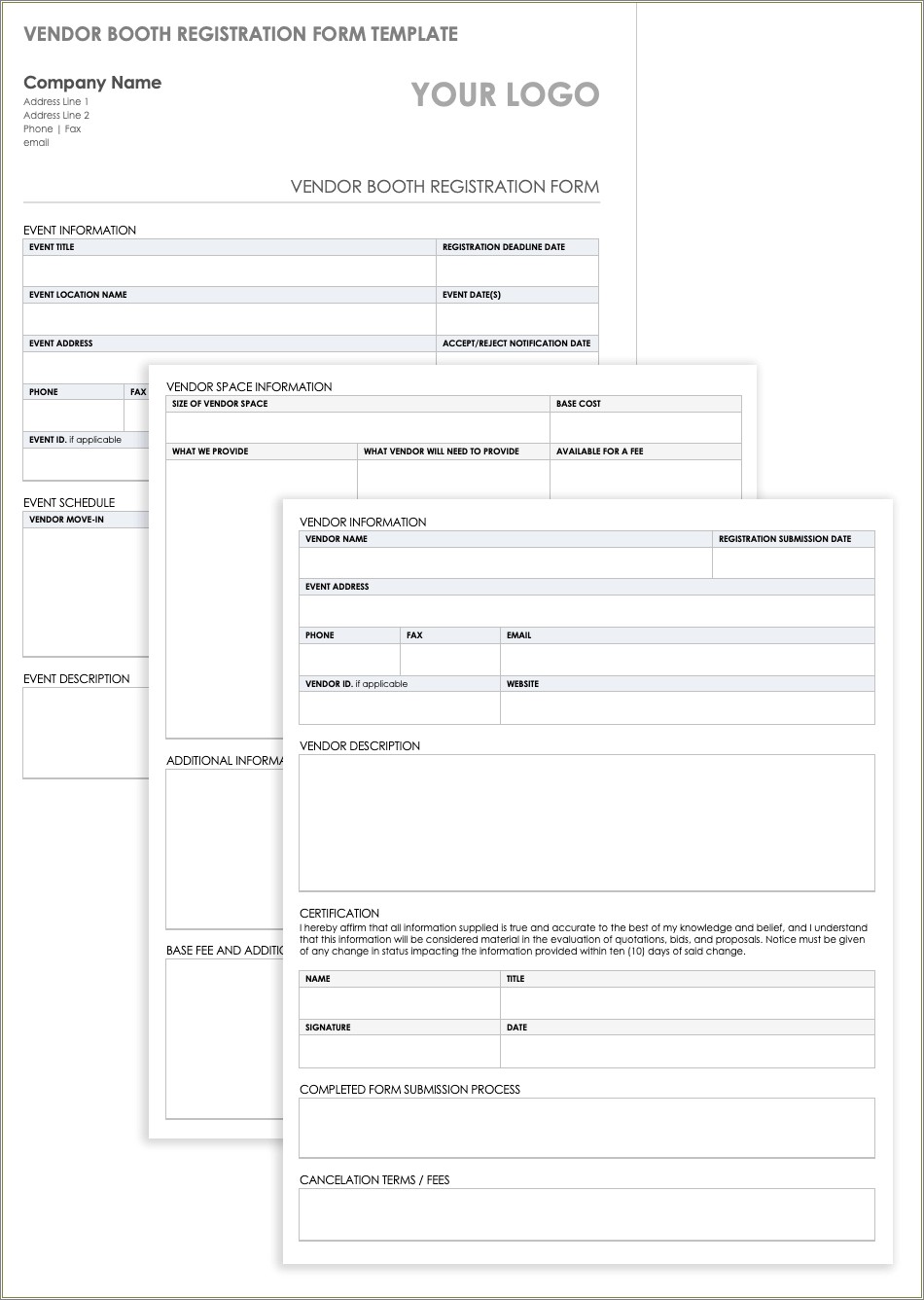 Free Printable Event Registration Form Template Word