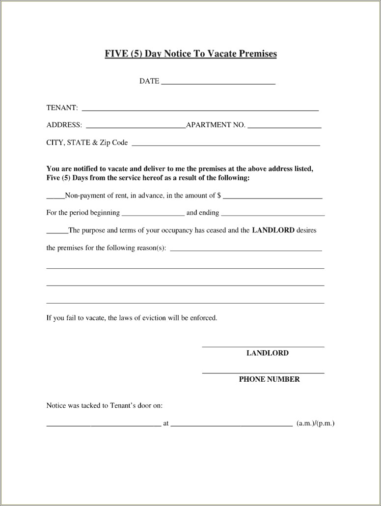 Free Printable Eviction Notice For Virginia Beach Template