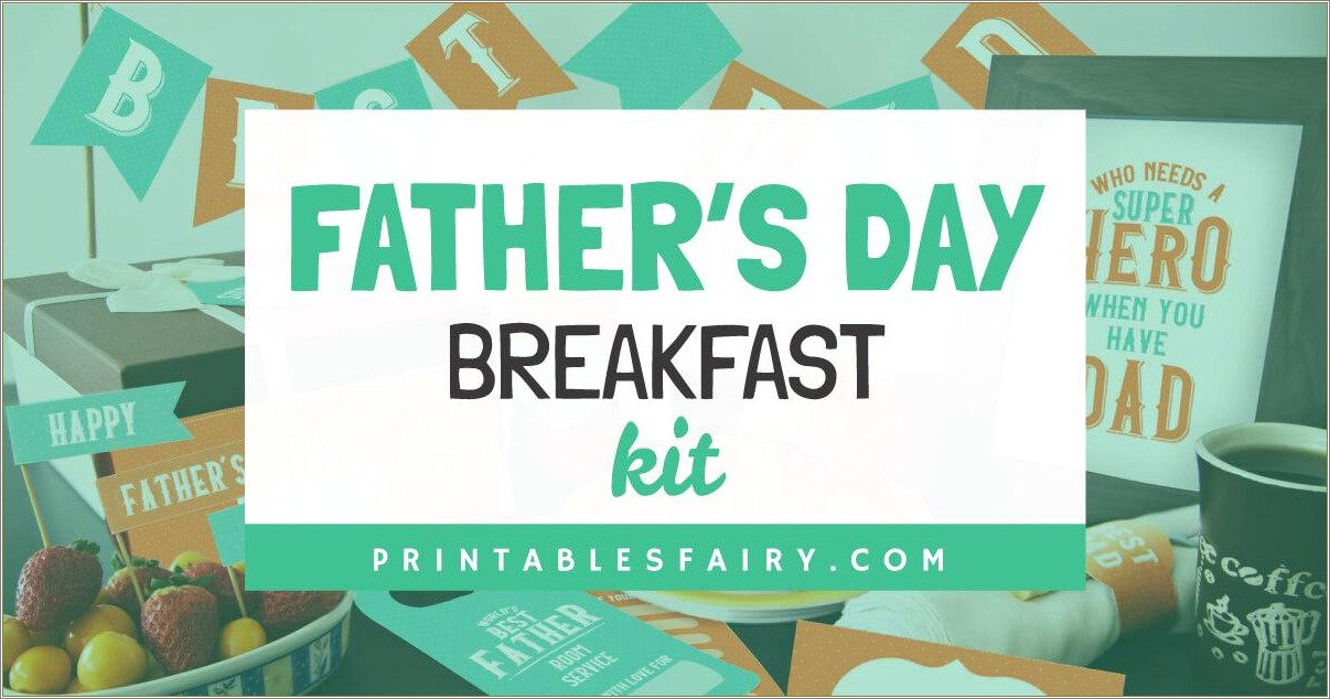 Free Printable Father's Day Brunch Reminder Template