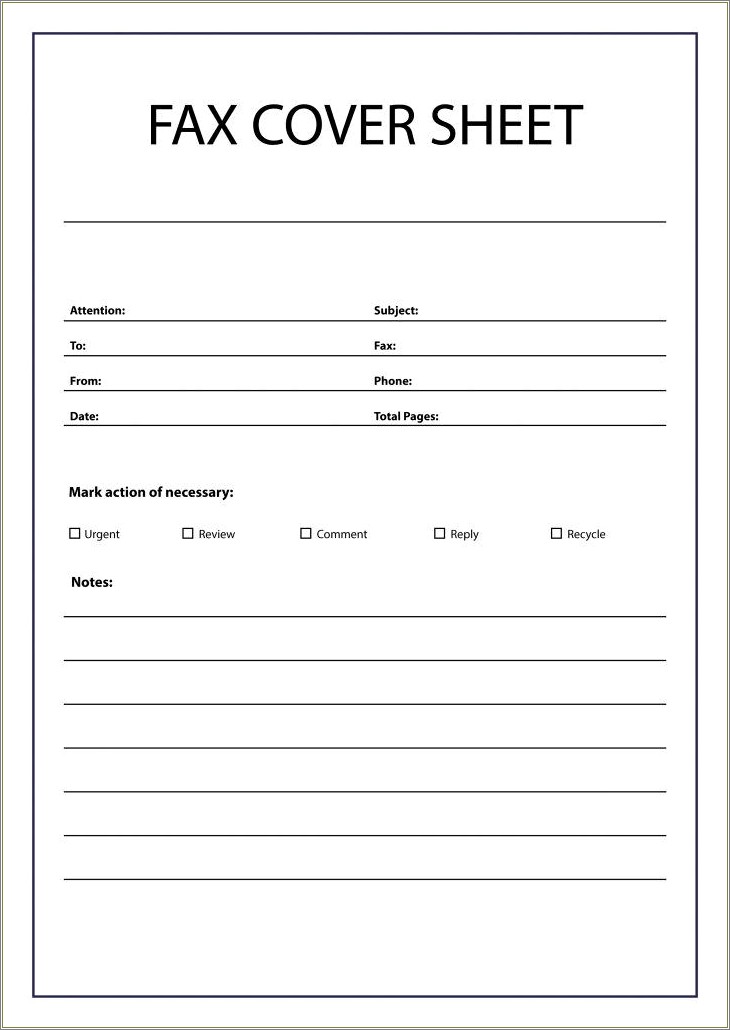 Free Printable Fax Cover Sheet Template Word