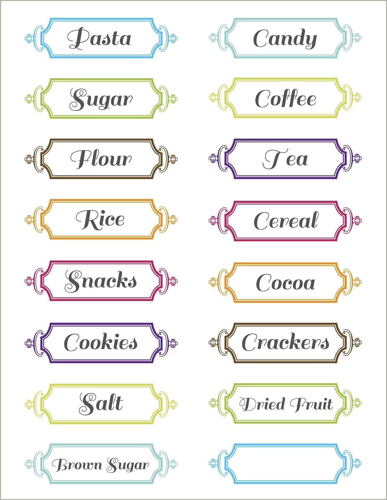 Free Printable Food Label Templates For Word