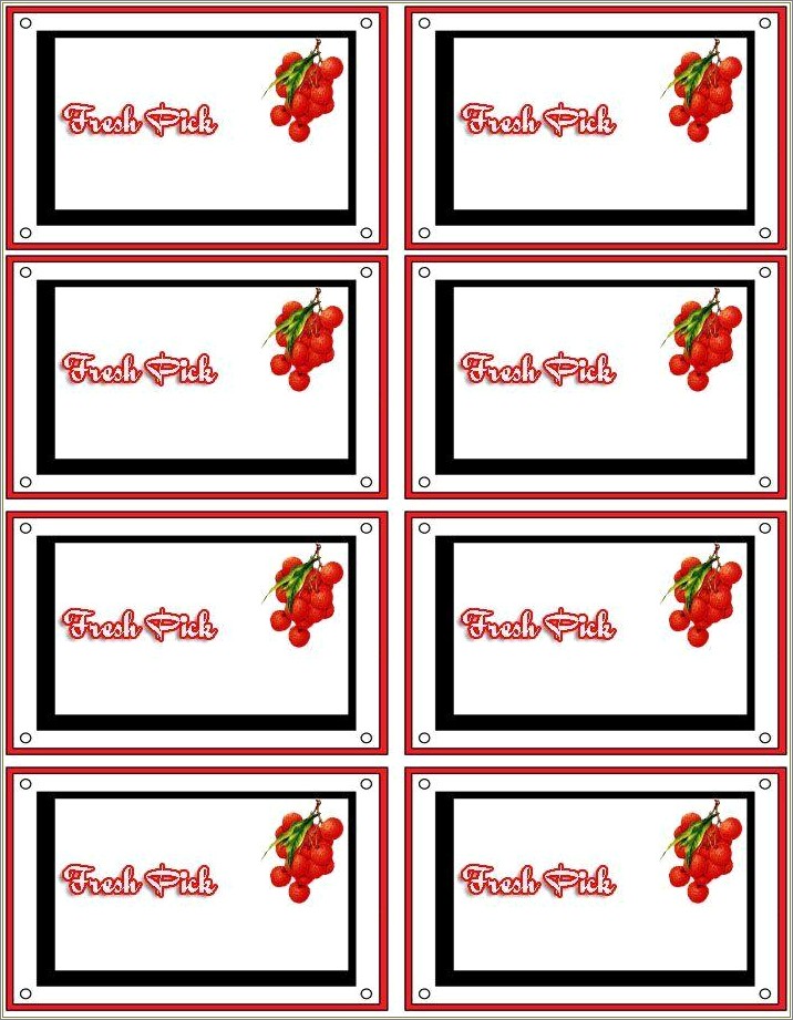 Free Printable Food Labels Templates Avery 5560