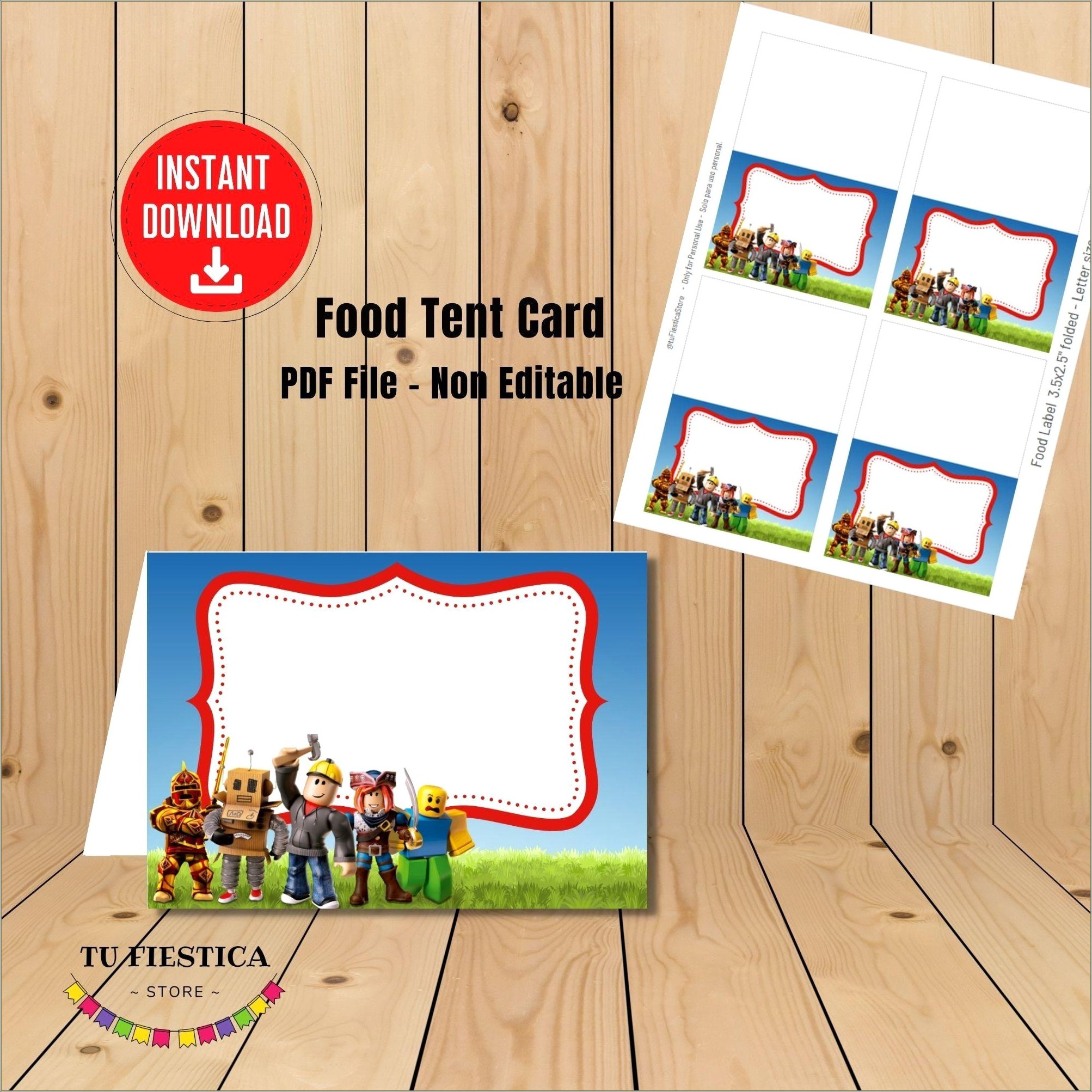 Free Printable Food Tent Cards Templates Transformers