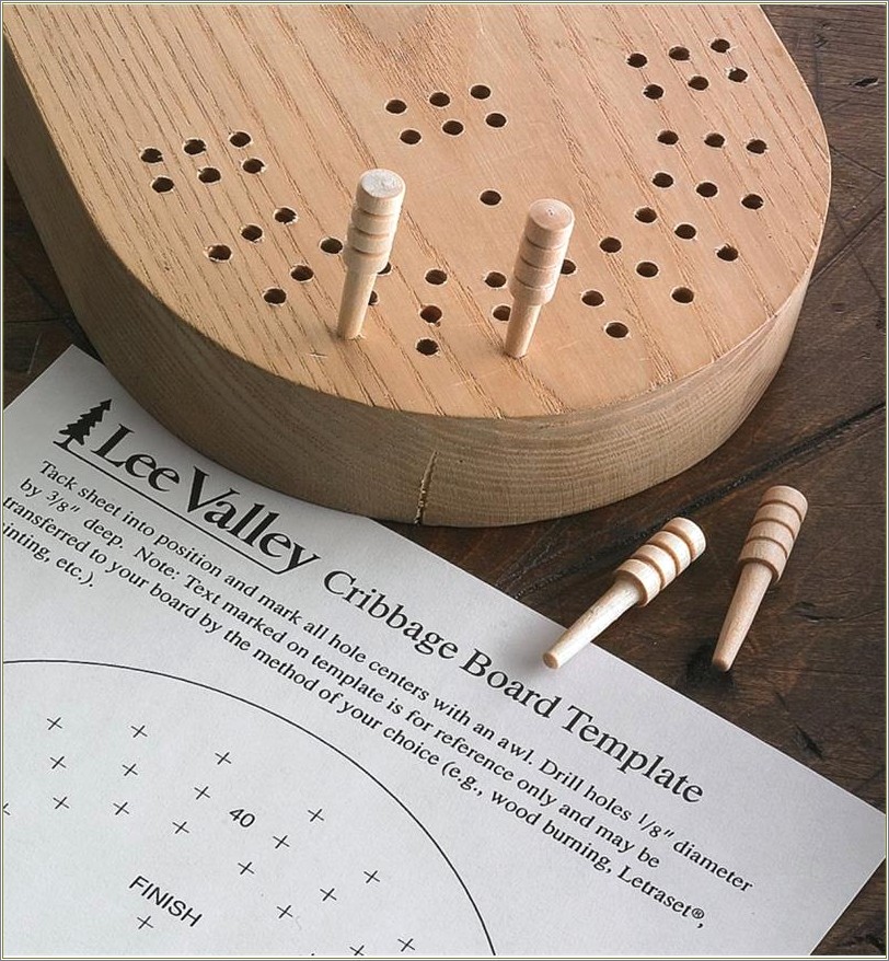 Free Printable Four Track Cribbage Board Template