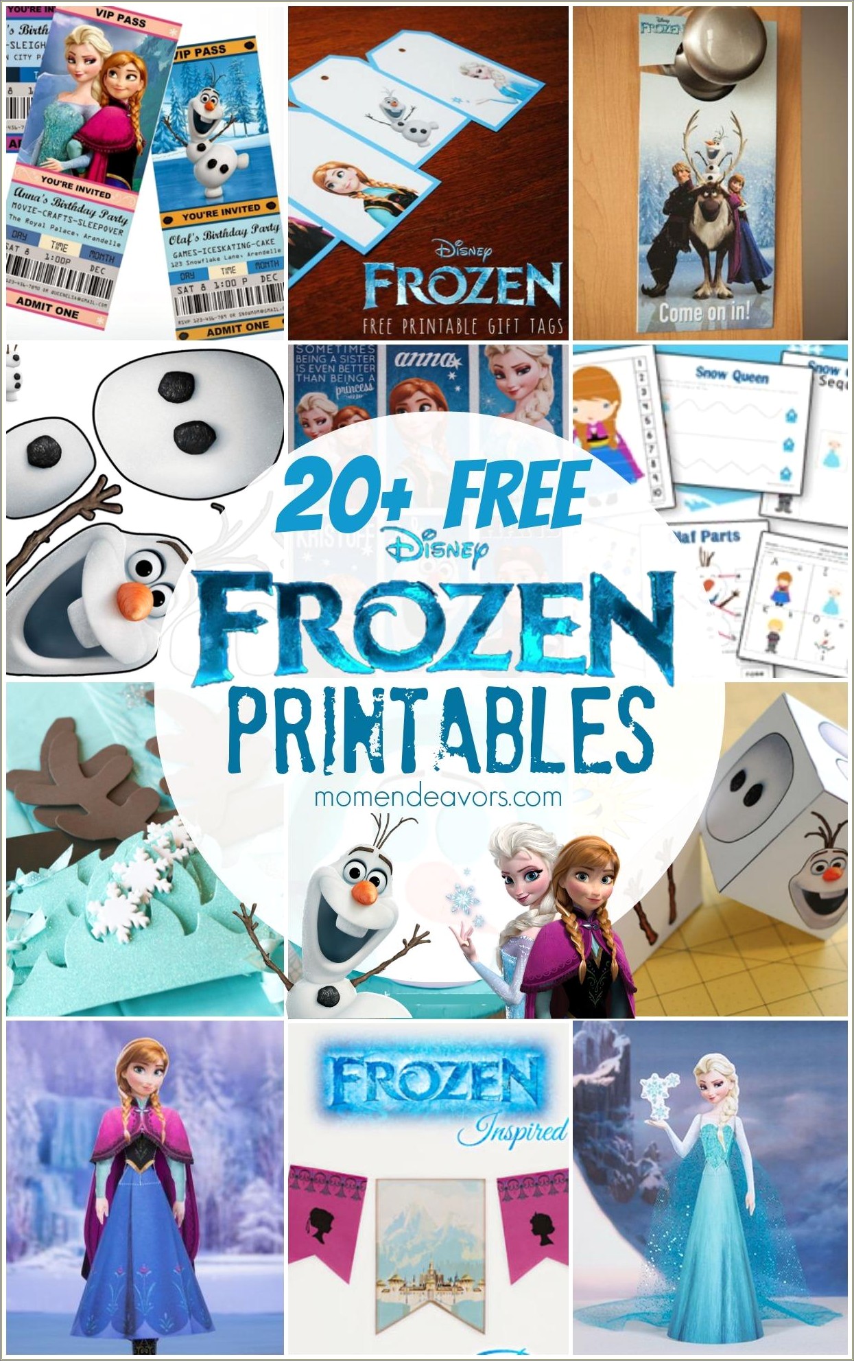 Free Printable Frozen Happy Birthday Banner Templates