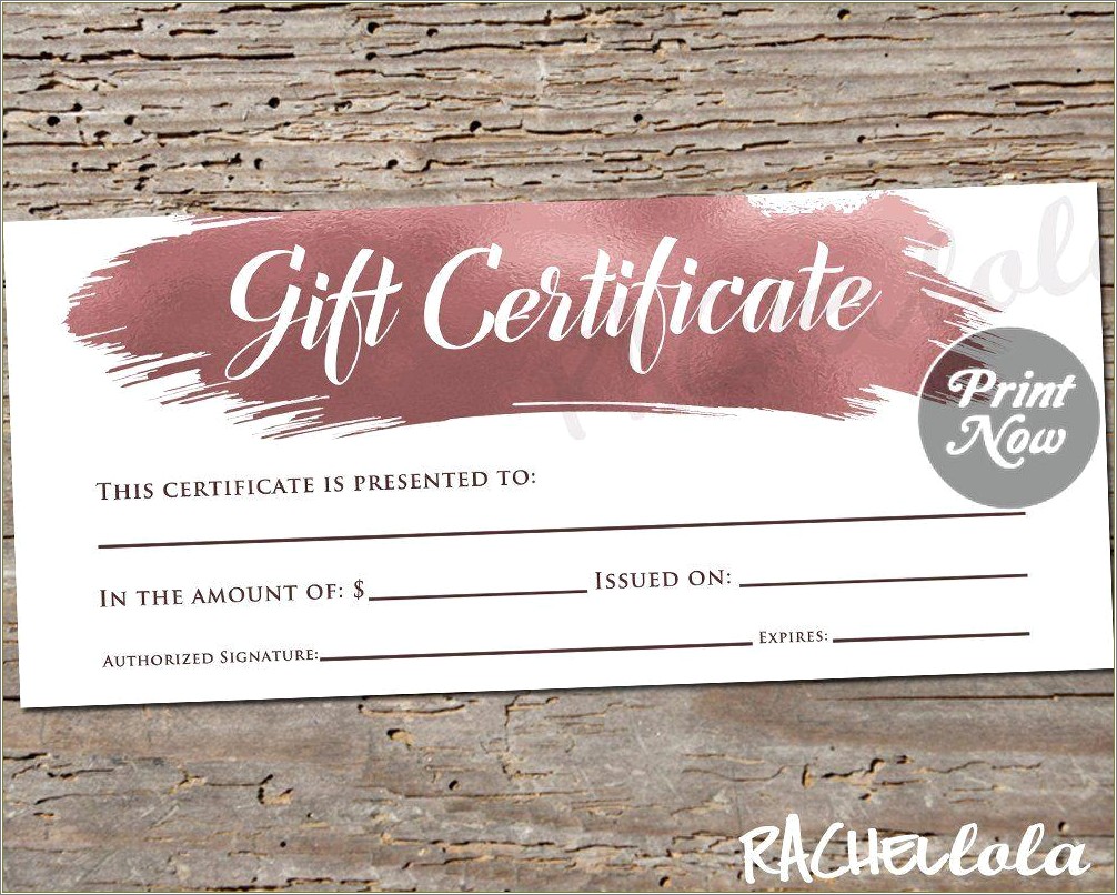 Free Printable Hair Salon Gift Certificate Templates