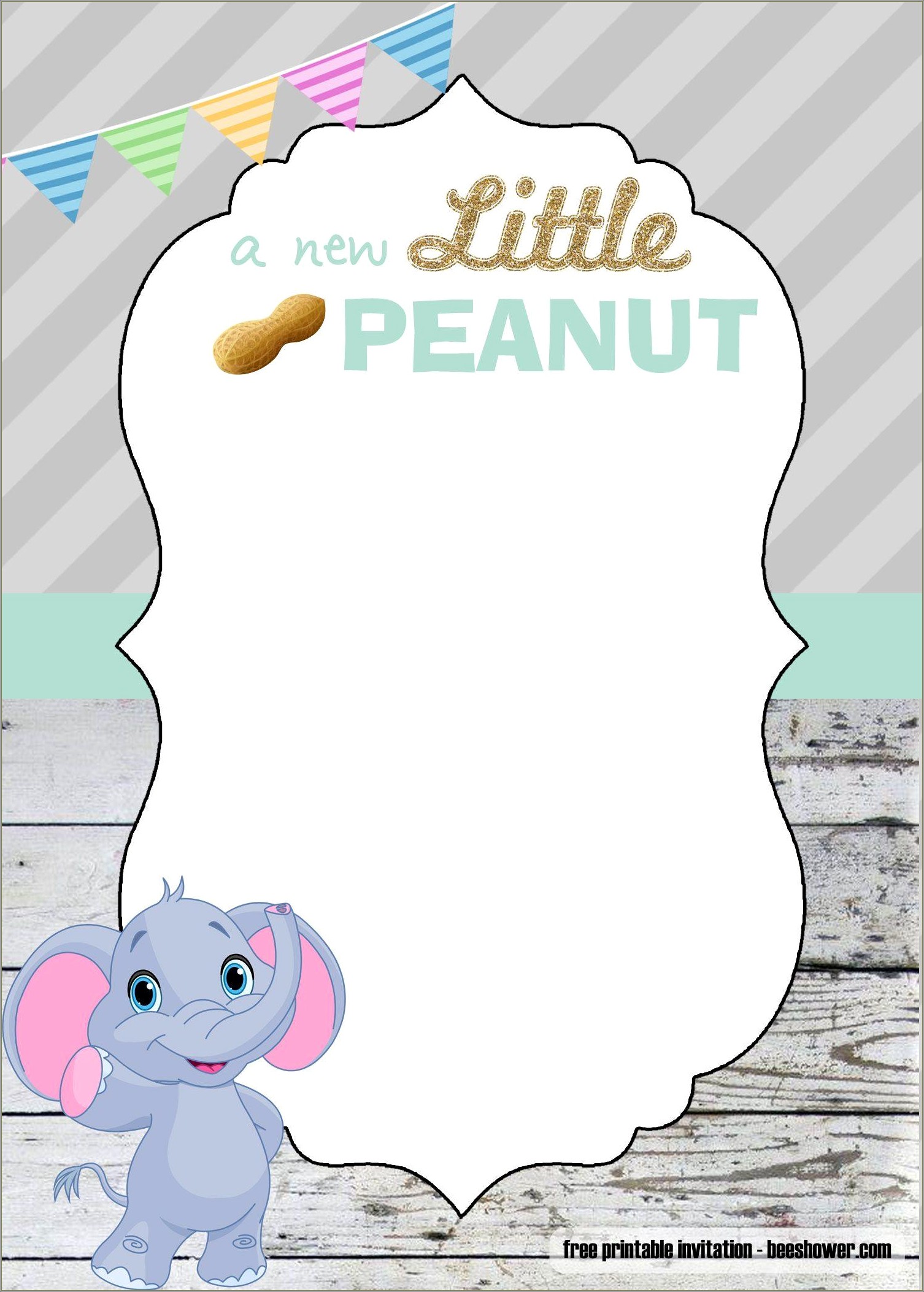 Free Printable Images Elephant Boy Baby Shower Template