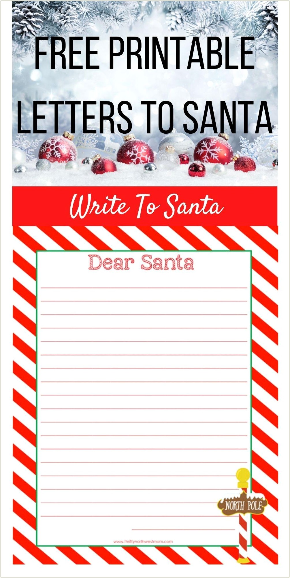 Free Printable Letter To Father Christmas Template