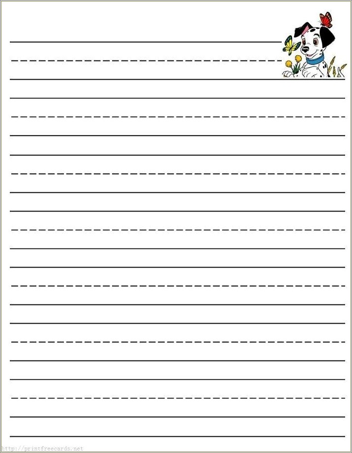 Free Printable Lined Paper Template For Kids