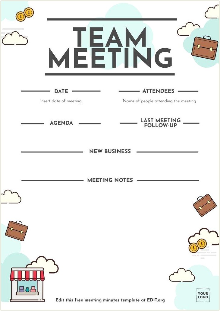 Free Printable Minutes Of Formal Meeting Template
