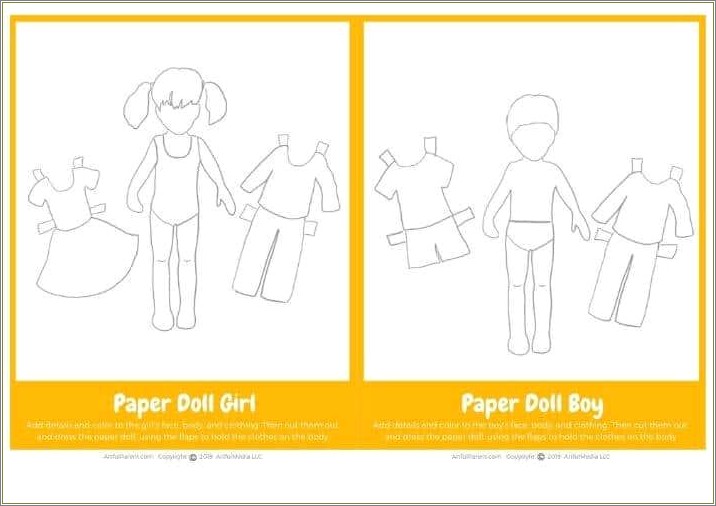 Free Printable Paper Doll Template For Kids