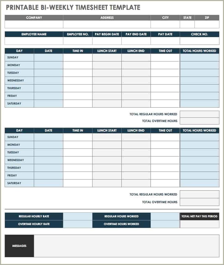Free Printable Personal Daily Time Log Template