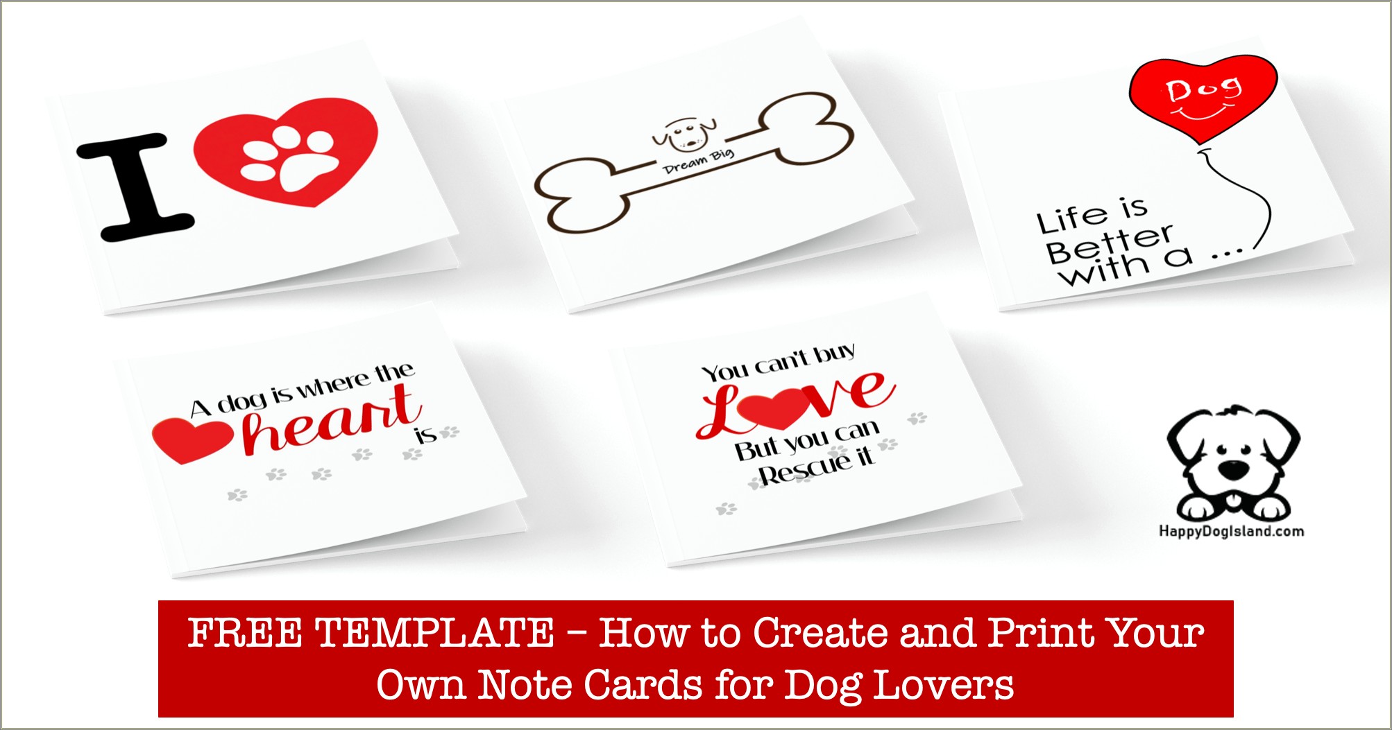 Free Printable Photo Cards Templates With Dogs