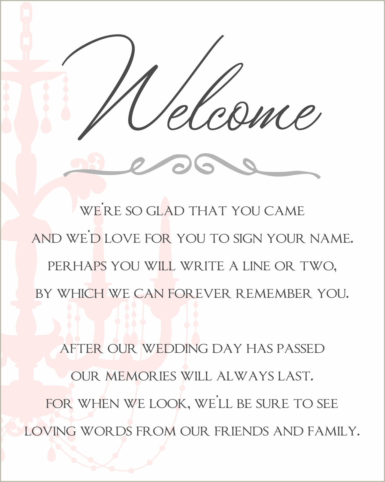 Free Printable Photo Guest Book Sign Template