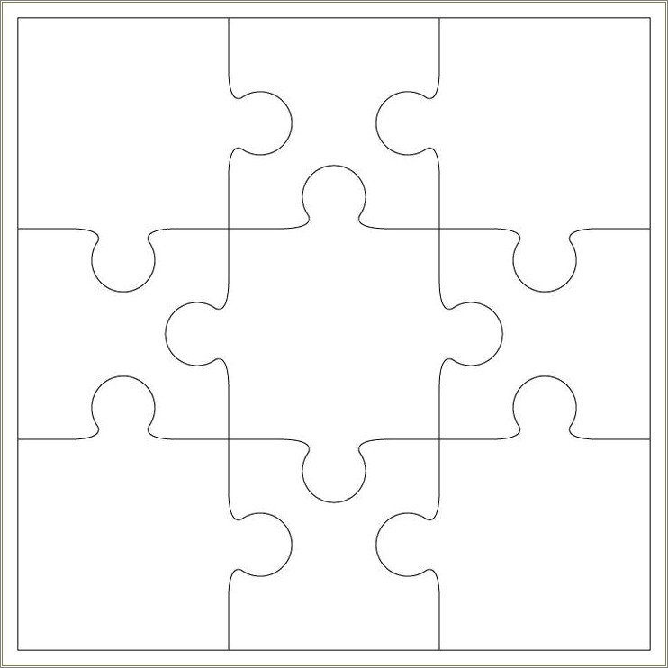 Free Printable Puzzle Template With 9 Pieces