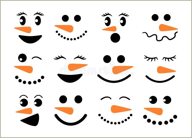 Free Printable Snowman Eyes And Noses Template