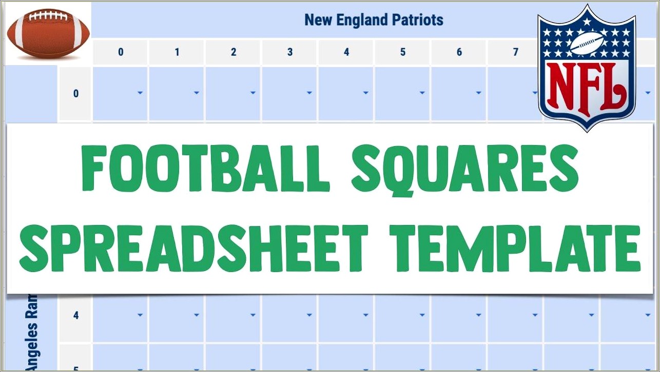 Free Printable Super Bowl Squares Template 50 Squares