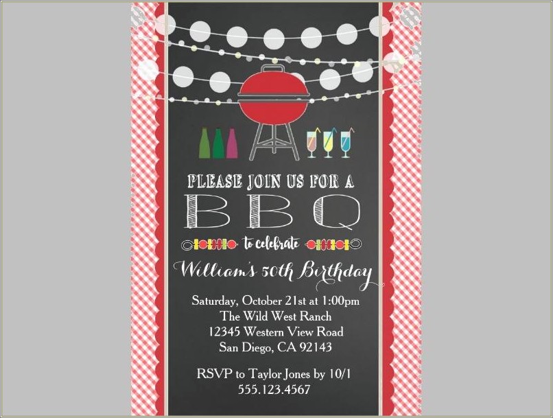 Free Printable Templates For A Bbq Invitations