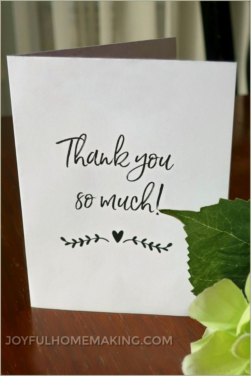 Free Printable Thank You Card Template Word